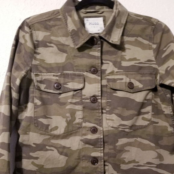 Mudd Juniors cut off twill crop camouflage jacket - Picture 5 of 7